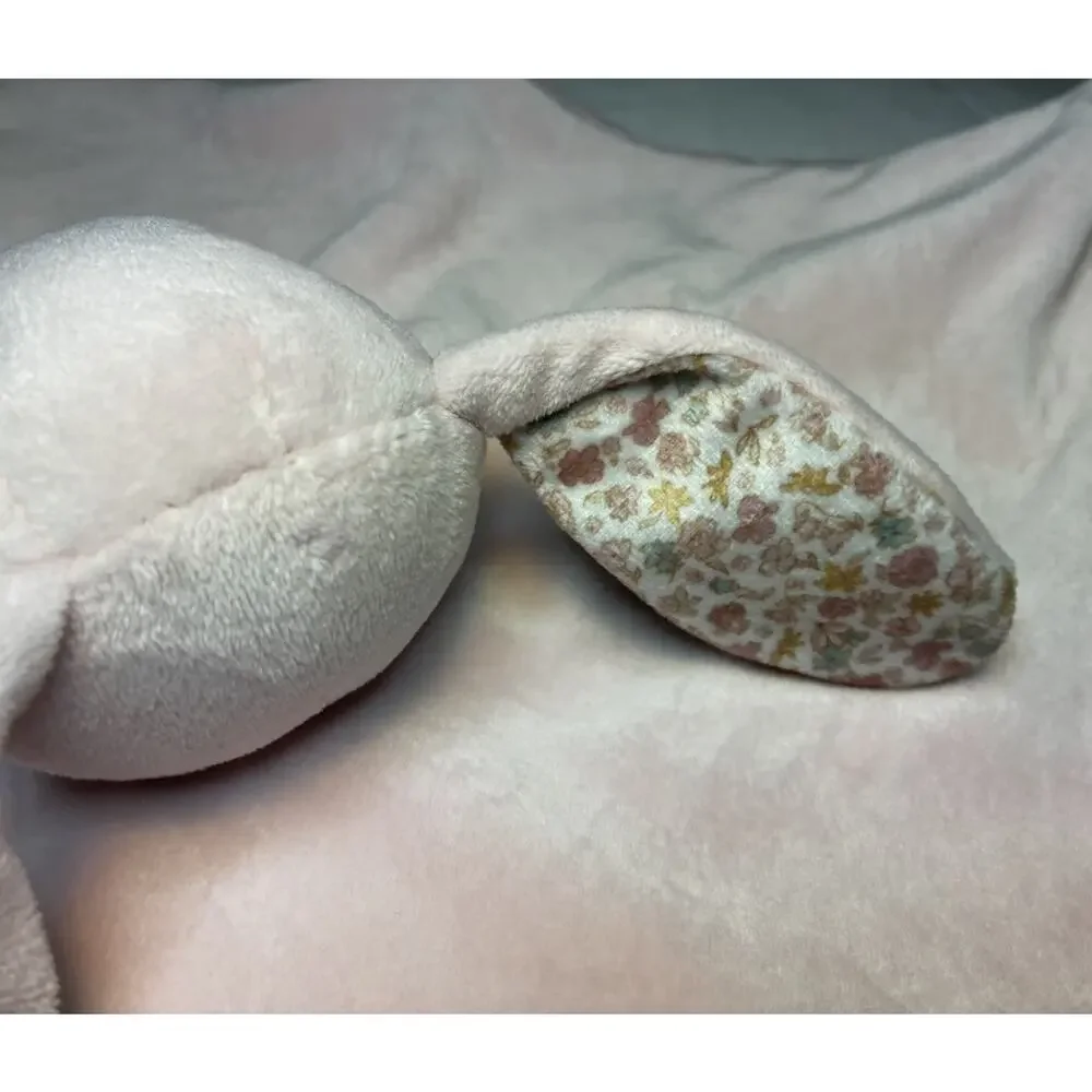 Carters Pink Bunny Lovey Baby Security Blanket Floral Ears Plush 2024